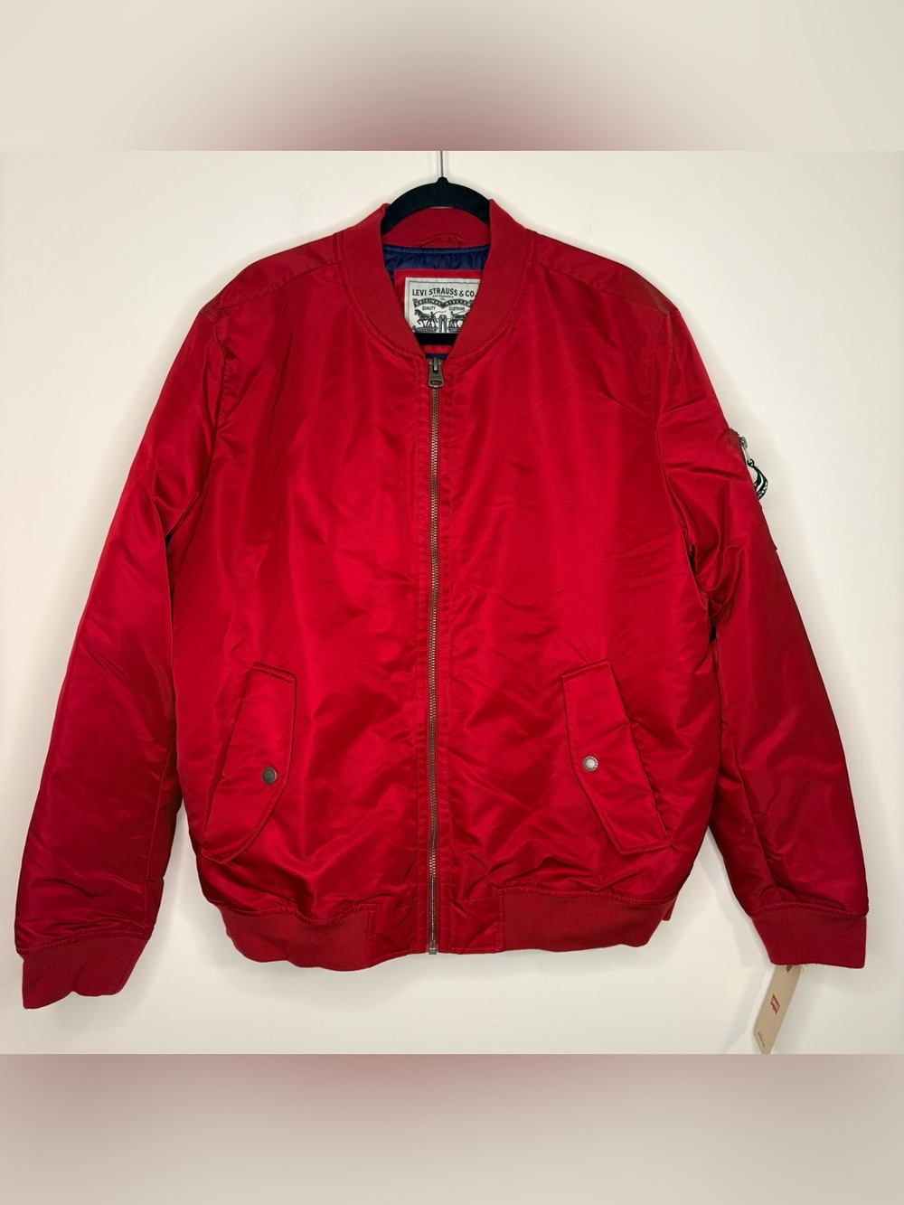 Levi's Levi Strauss & Co NWT Red Bomber Jacket - Men's  Zip Front Size XL